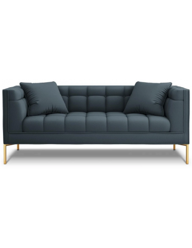 Karoo 2-personers sofa i metal og polyester B185 x D85 cm – Guld/Blå