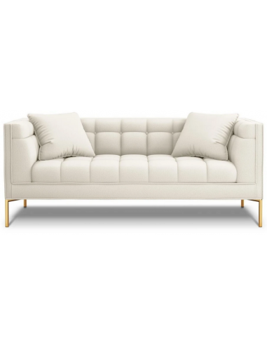 Karoo 2-personers sofa i metal og polyester B185 x D85 cm – Guld/Lys beige