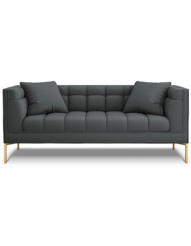Karoo 2-personers sofa i metal og polyester B185 x D85 cm – Guld/Mørkegrå