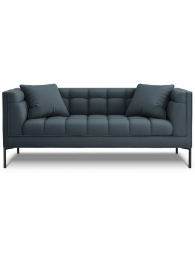Karoo 2-personers sofa i metal og polyester B185 x D85 cm – Sort/Blå