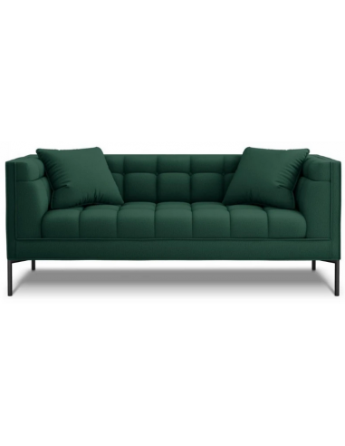 Karoo 2-personers sofa i metal og polyester B185 x D85 cm – Sort/Grøn