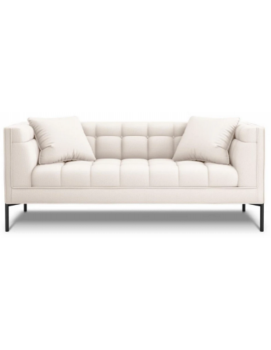 Karoo 2-personers sofa i metal og polyester B185 x D85 cm – Sort/Lys beige