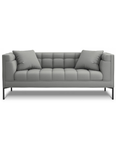 Karoo 2-personers sofa i metal og polyester B185 x D85 cm – Sort/Grå