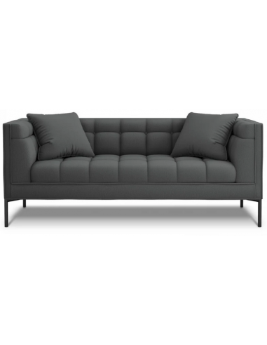 Karoo 2-personers sofa i metal og polyester B185 x D85 cm – Sort/Mørkegrå
