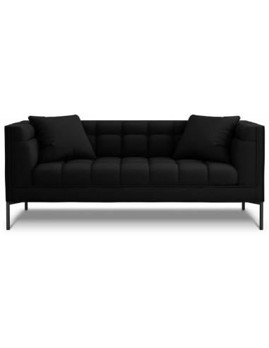 Karoo 2-personers sofa i metal og polyester B185 x D85 cm – Sort/Sort