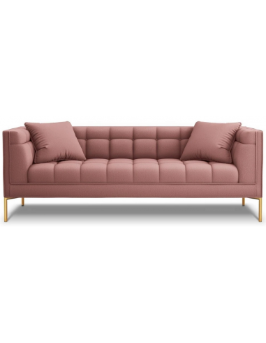 Karoo 3-personers sofa i metal og polyester B224 x D85 cm – Guld/Pink