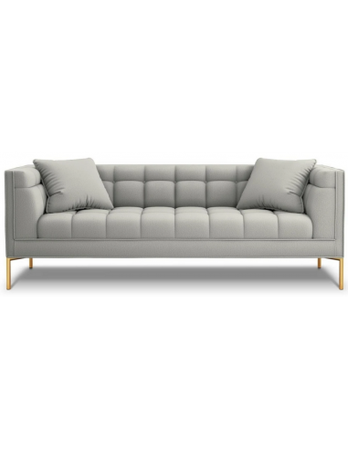 Karoo 3-personers sofa i metal og polyester B224 x D85 cm – Guld/Lysegrå