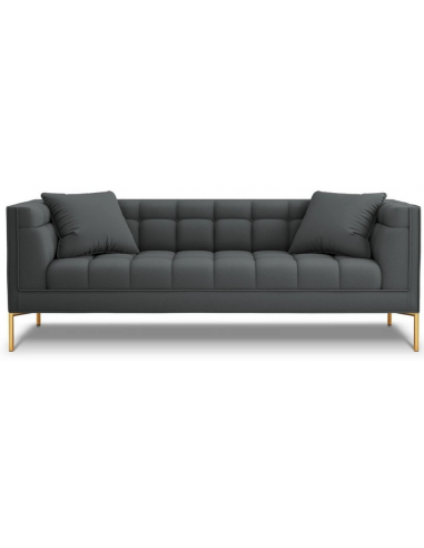 Karoo 3-personers sofa i metal og polyester B224 x D85 cm – Guld/Mørkegrå