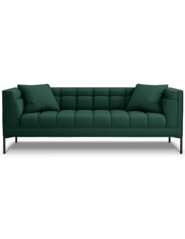 Karoo 3-personers sofa i metal og polyester B224 x D85 cm – Sort/Grøn