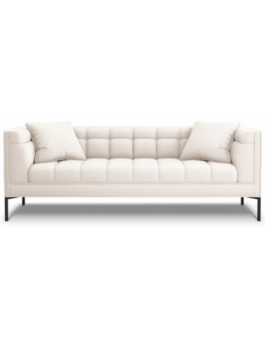 Karoo 3-personers sofa i metal og polyester B224 x D85 cm – Sort/Lys beige