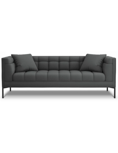 Karoo 3-personers sofa i metal og polyester B224 x D85 cm – Sort/Mørkegrå