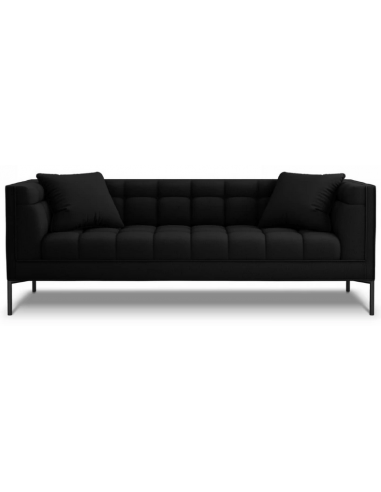 Karoo 3-personers sofa i metal og polyester B224 x D85 cm – Sort/Sort