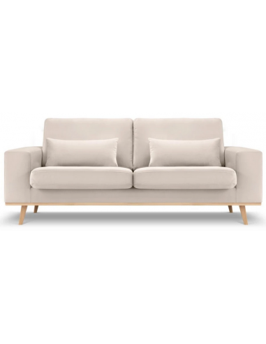 Tugela 2-personers sofa i bøgetræ og velour B199 x D93 cm – Bøg/Beige