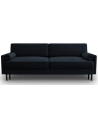 Scott Sovesofa i velour B212 x D97 cm - Sort/Mørkeblå