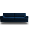 Scott Sovesofa i velour B212 x D97 cm - Sort/Blå