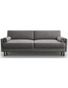 Scott Sovesofa i velour B212 x D97 cm - Sort/Lysegrå