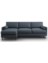 Scott Sovesofa med venstrevendt chaiselong i polyester B212 x D142 cm - Sort/Blå