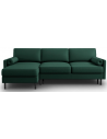 Scott Sovesofa med venstrevendt chaiselong i polyester B212 x D142 cm - Sort/Grøn