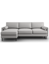 Scott Sovesofa med venstrevendt chaiselong i polyester B212 x D142 cm - Sort/Lysegrå