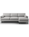 Scott Sovesofa med højrevendt chaiselong i polyester B212 x D142 cm - Sort/Lysegrå