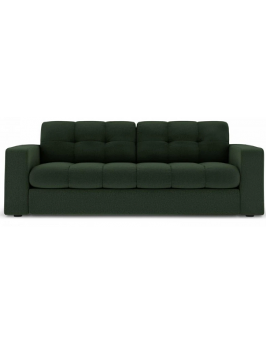Justin 2-personers sofa i polyester B162 x D90 cm – Sort/Mørkegrøn