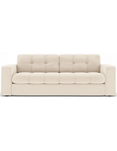 Justin 2-personers sofa i polyester B162 x D90 cm – Sort/Lys beige