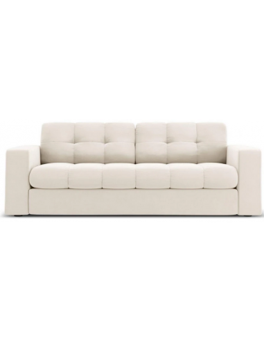 Justin 2-personers sofa i velour B162 x D90 cm – Sort/Lys beige