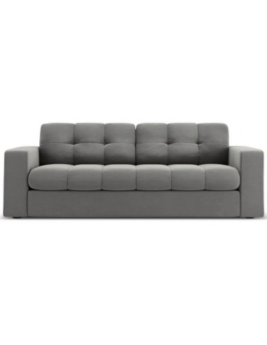 Justin 2-personers sofa i velour B162 x D90 cm – Sort/Lysegrå