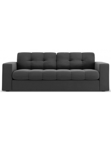 Justin 2-personers sofa i velour B162 x D90 cm – Sort/Grå