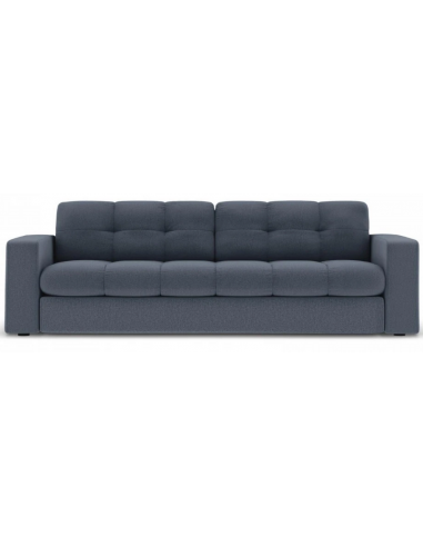 Justin 3-personers sofa i polyester B202 x D90 cm – Sort/Mørkeblå