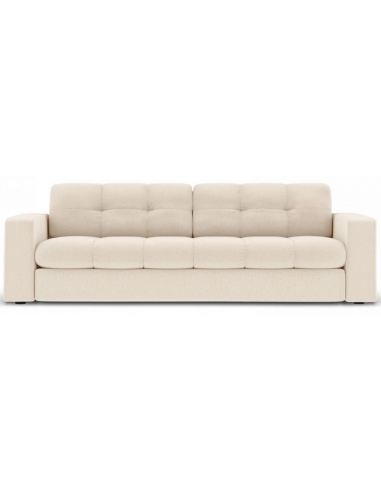 Justin 3-personers sofa i polyester B202 x D90 cm – Sort/Lys beige
