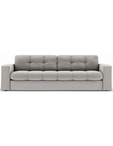 Justin 3-personers sofa i polyester B202 x D90 cm – Sort/Lysegrå