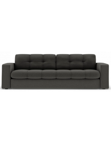 Justin 3-personers sofa i polyester B202 x D90 cm – Sort/Mørkegrå