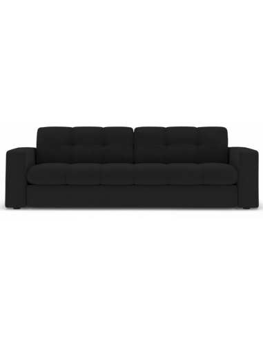 Justin 3-personers sofa i polyester B202 x D90 cm – Sort/Sort