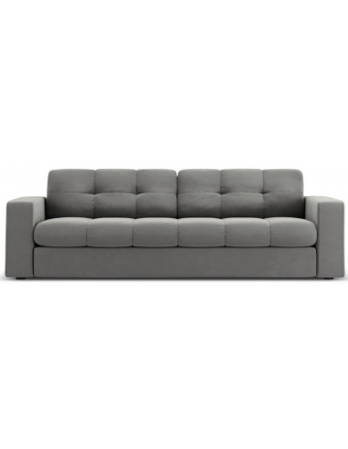 Justin 3-personers sofa i velour B202 x D90 cm – Sort/Lysegrå