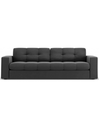 Justin 3-personers sofa i velour B202 x D90 cm – Sort/Grå