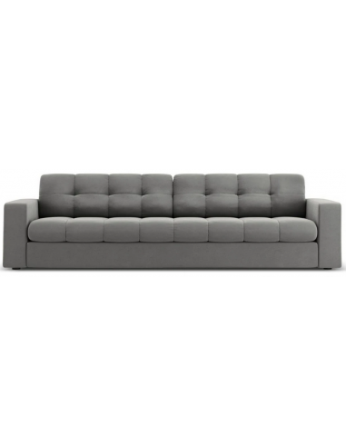 Billede af Justin 4-personers sofa i velour B227 x D90 cm - Sort/Lysegrå