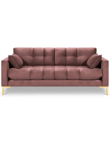Mamaia 2-personers sofa i velour B152 x D92 cm – Guld/Pink