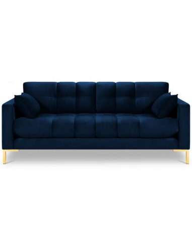 Mamaia 2-personers sofa i velour B152 x D92 cm – Guld/Blå