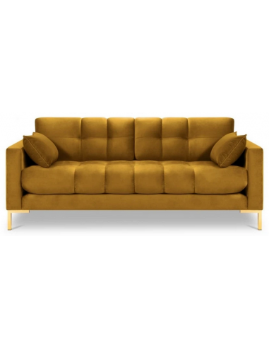 Mamaia 2-personers sofa i velour B152 x D92 cm – Guld/Gul