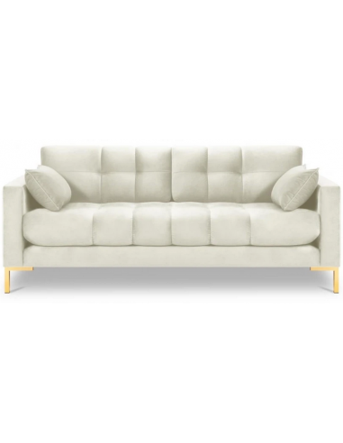 Mamaia 2-personers sofa i velour B152 x D92 cm – Guld/Lys beige