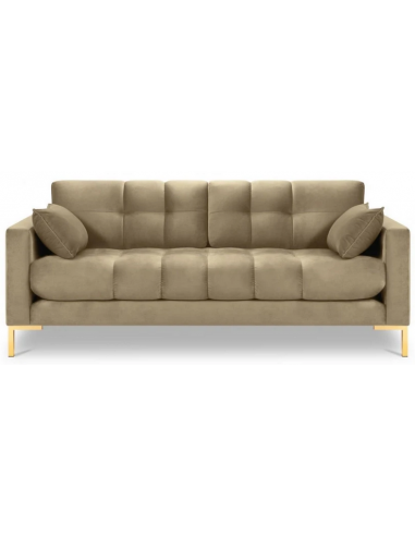 Mamaia 2-personers sofa i velour B152 x D92 cm – Guld/Beige