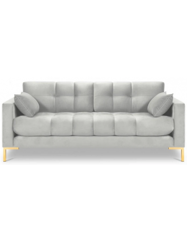 Mamaia 2-personers sofa i velour B152 x D92 cm – Guld/Sølvgrå