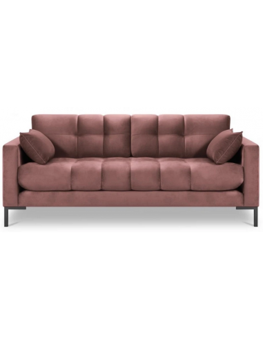 Mamaia 2-personers sofa i velour B152 x D92 cm – Sort/Pink