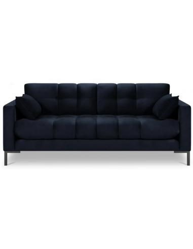 Mamaia 2-personers sofa i velour B152 x D92 cm – Sort/Mørkeblå