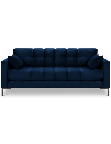 Mamaia 2-personers sofa i velour B152 x D92 cm – Sort/Blå