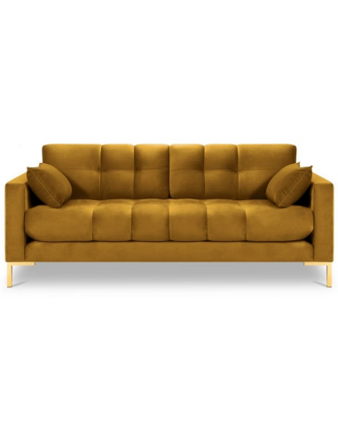 Mamaia 3-personers sofa i velour B177 x D92 cm – Guld/Gul