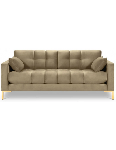 Mamaia 3-personers sofa i velour B177 x D92 cm – Guld/Beige