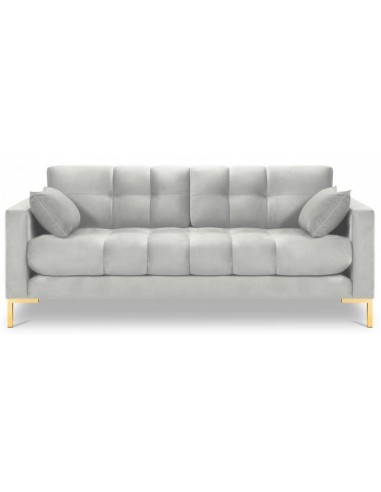 Mamaia 3-personers sofa i velour B177 x D92 cm – Guld/Sølvgrå