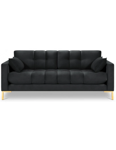 Mamaia 3-personers sofa i velour B177 x D92 cm – Guld/Mørkegrå